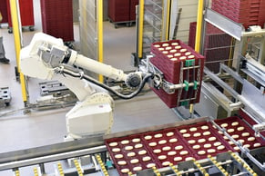 robotic machine operating in the manufacturing industry 