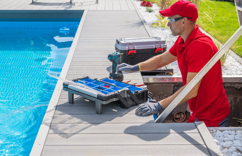 corrective maintenance on a pool