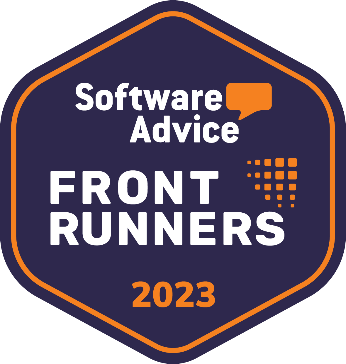 Software Advice Front Runners 2023 badge